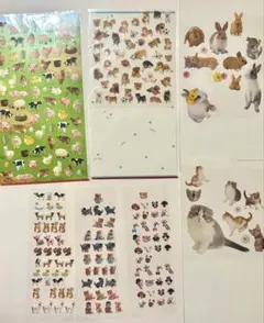 開封済み動物アニマルシールセット【平成レトロ】