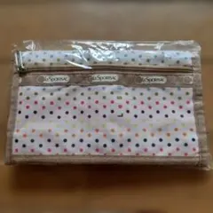 LeSportsac ドット柄ナイロントラベルポーチ