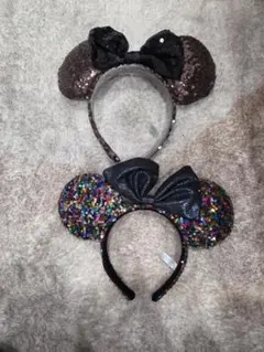 ミッキー耳カチューシャ 2点セット