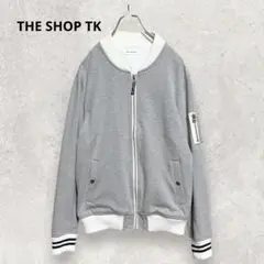 THE SHOP TK スウェット MA-1 ブルゾン XL グレー 古着MIX