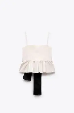ZARA リボン キャミソール トップス 新品