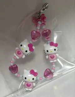 ハローキティ サンリオ 日焼け ビーズストラップ HELLO KITTY - メルカリ