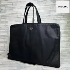 美品　90 PRADA プラダ　ビジネスバッグ　ブラック　ナイロン bh1のサムネイル