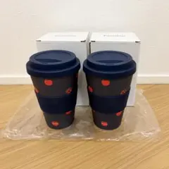 【新品未使用】familiar りんごタンブラー　☆非売品　2点セット