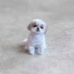 モールアート　犬　シーズー　おすわりのサムネイル