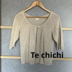 Te chichi テチチ　五分袖カーディガン　ボレロ　生成り色