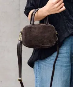 AULENTTI/オウレンティMINI BOX スウェードshoulderバック