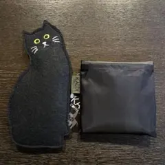 KALDI 黒猫ペンケース（ハロウィン）・エコバッグのサムネイル