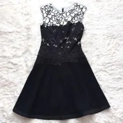 ダイアグラム グレースコンチネンタル レース ワンピース ドレス 花 バイカラー