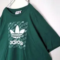 adidas ビッグロゴ Tシャツ トレフォイルロゴ ゆるダボ スケーター 