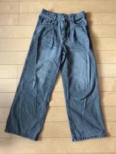 LOVE TOXICラブトキシック　ワイドパンツ　デニム　150ブラック