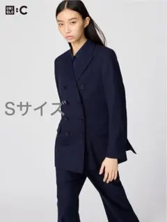 UNIQLO Cダブルテーラードジャケット　ネイビーSサイズ2025年製