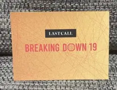 ◆美品◆BREAKING DOWN 19 LAPT CALL ステッカー