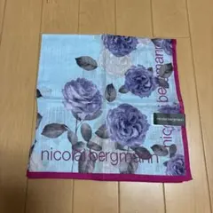 【新品　未使用】nicolai bergmann ハンカチ 花柄 ブルーのサムネイル