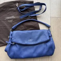Kate Spade 2WAYショルダーバッグ レザー ブルー 斜めがけ可