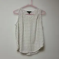 値下げ　BANANA REPUBLIC ノースリーブ ブラウス チェック柄