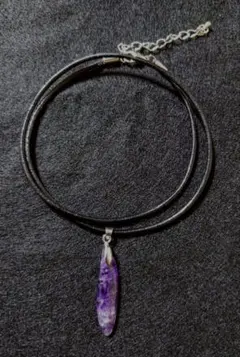 【天然石】アメジスト チョーカー 45〜50cm 調整可