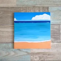海の絵 ビーチ ハワイ 絵 油絵キャンパス 絵の具 アート インテリア
