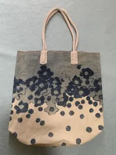 45rpmインディゴドット花柄 デニムトートバッグのサムネイル