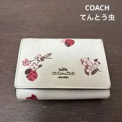 COACH ケース 花とてんとう虫 美品 Amazon | COACH コーチ カーフレザー レディーバグ てんとう虫