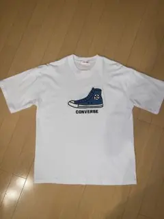 【美品】CONVERSE スニーカー刺繍 Tシャツ