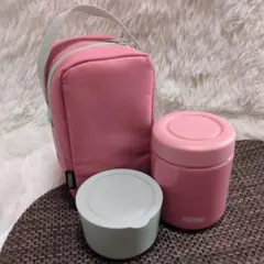 THERMOS 真空断熱スープランチセット保温ケース付き　ピンク