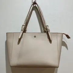 トリーバーチ エマーソン サフィアーノ トートバッグ ピンクベージュ 革 A4