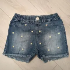 花柄刺繍 ショートパンツ 120