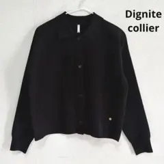 Dignite collier 衿つきカーディガン ディニテコリエ ブラック