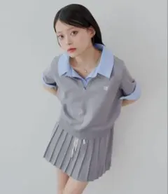 【値下げ不可】新品タグ付きChico 刺繍入り襟付きポロニット