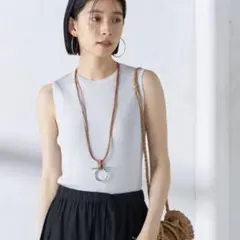 シップス 手洗い可能 ラメノースリーブニット 春夏 オンオフ活躍 インナーのサムネイル