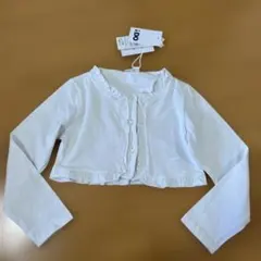 i DO フリル付きカーディガン 7A ホワイト120