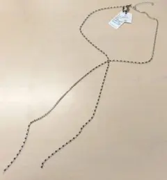 ネックレス　ペンダント　シルバー　ブラック　上品　シンプル　昭和　タグ付き　BG