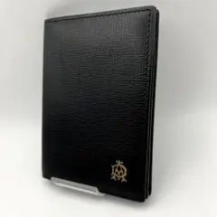 超美品 ダンヒル★メンズ 名刺入れ カードケース クロスグレインレザー 本革 黒