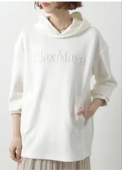 'S Max Mara ロゴ刺繍パーカー ホワイトのサムネイル