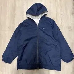 NIKE ナイロンジャケット フード付き ネイビー メンズ XL ジャンバー