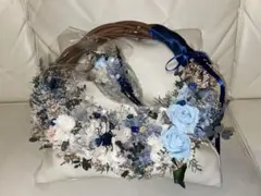 【ブートニア＋ヘッドパーツ付き】リースブーケ　プリザーブド　ウエディング　結婚式