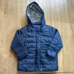 ikka キッズ 中綿コート 120cm ネイビー 花柄