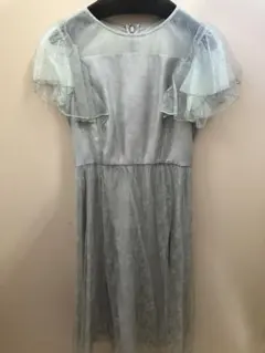aimer M グリーン系　フリル袖 ワンピース
