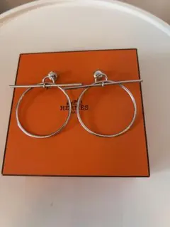 美品】HERMES エルメス ピアス ループMM 925 シルバー 10M15 - メルカリ