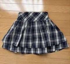 【タグ付き未使用】GRL チェック柄フレアミニスカート（dk1290)