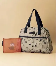 ●新品リンネル付録 MOOMIN ボストンバッグとメッシュポーチのサムネイル