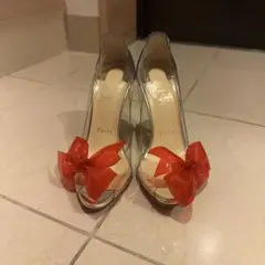 Christian Louboutin クリアパンプス リボンのサムネイル