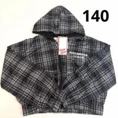 新品 Ricca ricca チェック柄 フード付きブルゾン 140