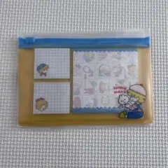 シモジマ チャーミーレトロ ポーチ付ふせんセット
