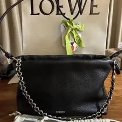 LOEWE ブラックフラメンコパースカーフスキン　ミディアムシルバー試着品のサムネイル
