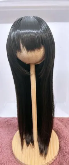 【ドール】ロングウィッグ ブラック MDD DD SD 1/4 bjd