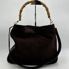 ⭐️最終価格⭐️ GUCCI グッチ ショルダー バンブー 2WAY スエード