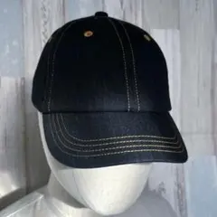 コーデュラ　CORDURA デニム　撥水加工　ブラック　ローキャップ　キャンプ