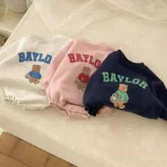 トレーナーロンパース ピンク